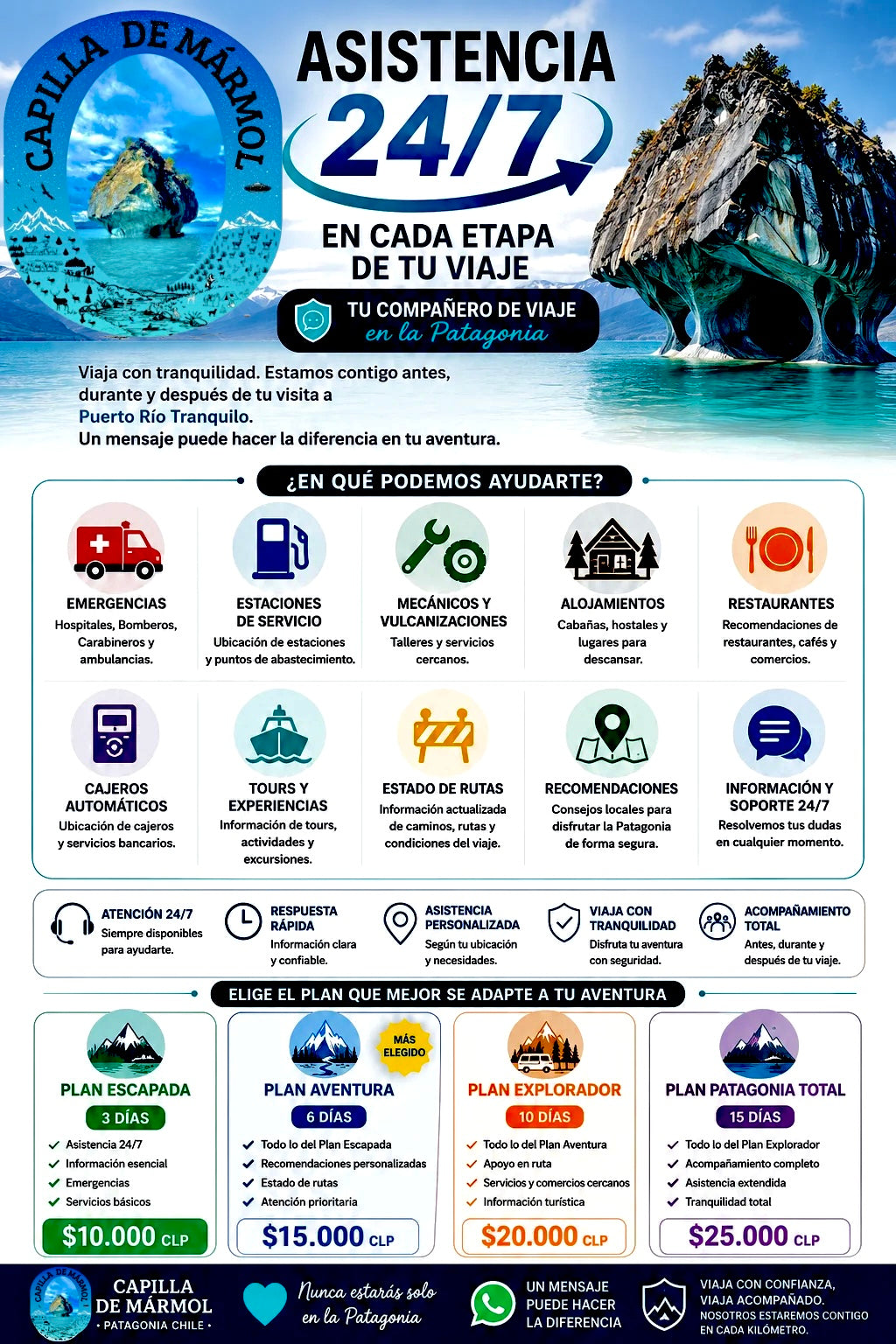 🌎 Asistencia 24/7 en cada etapa de tu viaje